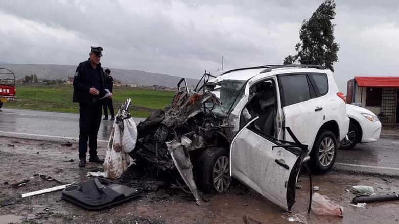 دهۆك.. لە رووداوێکی ھاتووچۆدا دوو كەس گیانیان لە دەست دا